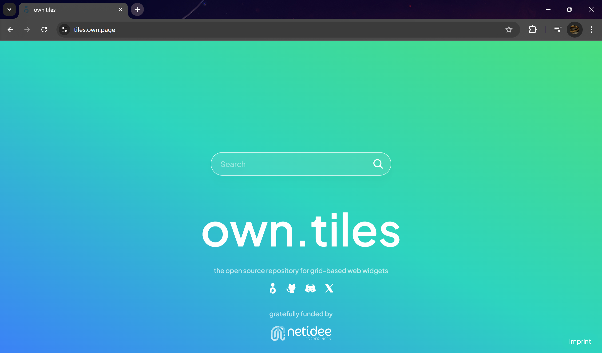 own.tiles - landing page