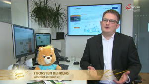 Screenshot des ServusTV Beitrags zu Internet of Toys mit Thorsten Behrens