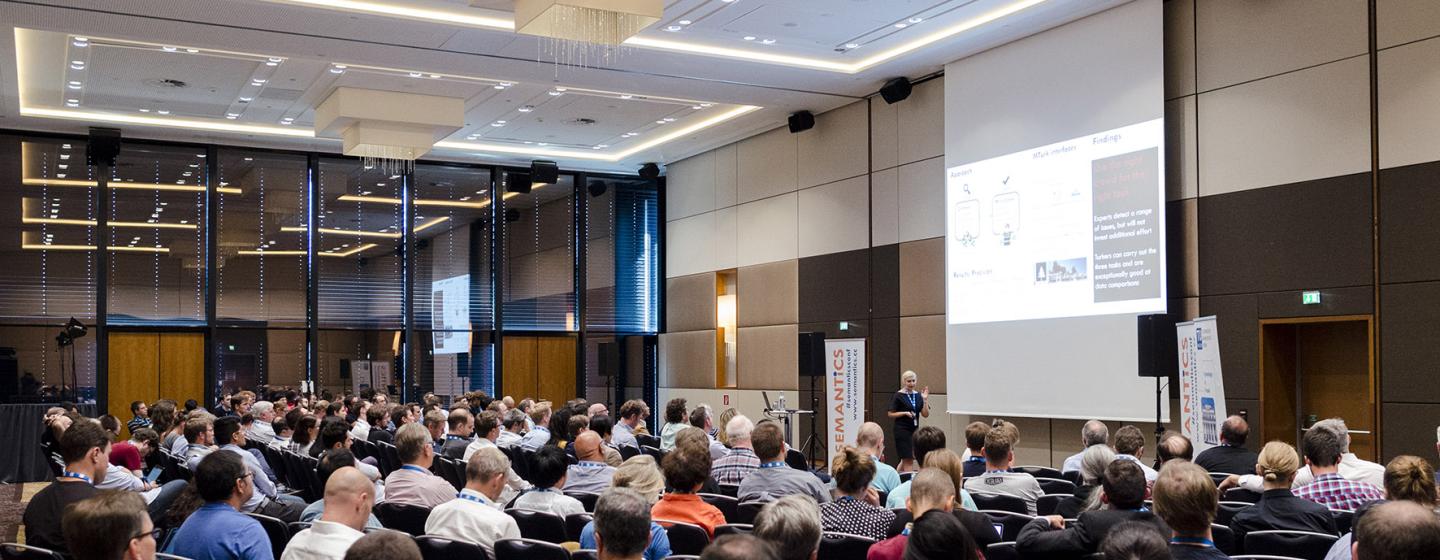 Publikum bei der SEMANTiCS 2018 (photo: Simon Rainsborough / Semantic Web Company)