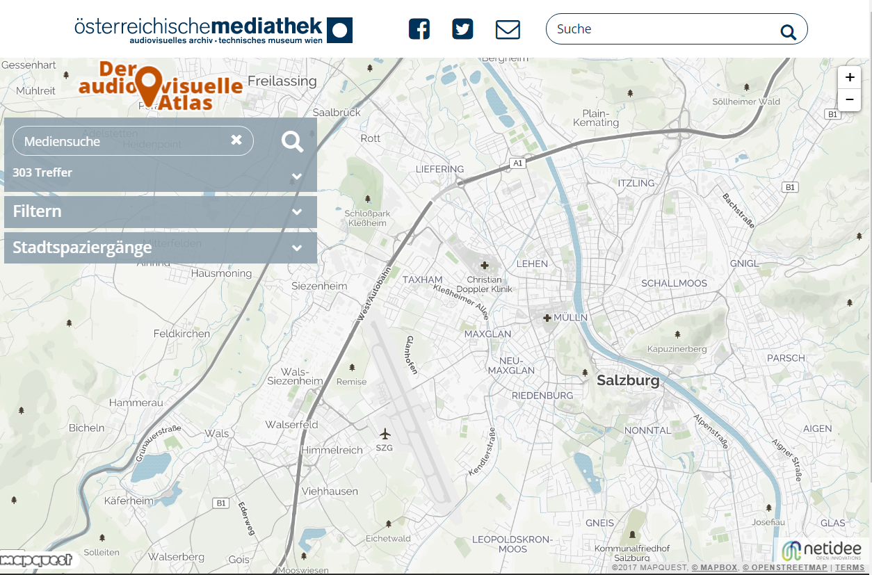 Audiovisueller Atlas der Mediathek © Karte: OpenStreetMap-Mitwirkende