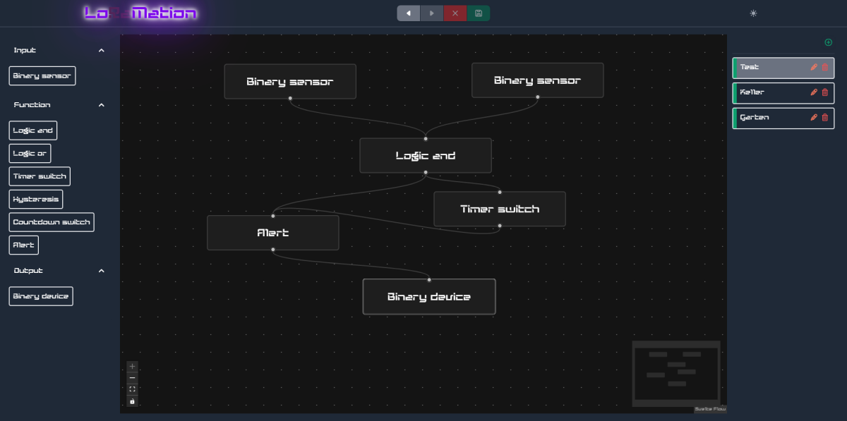 Automation flow web interface