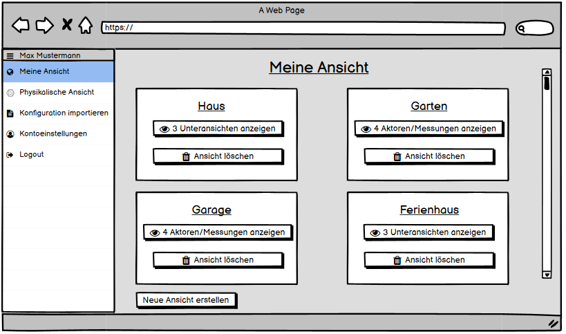 Web-App - Meine Ansichten