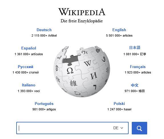 Wikipedia-Startseite